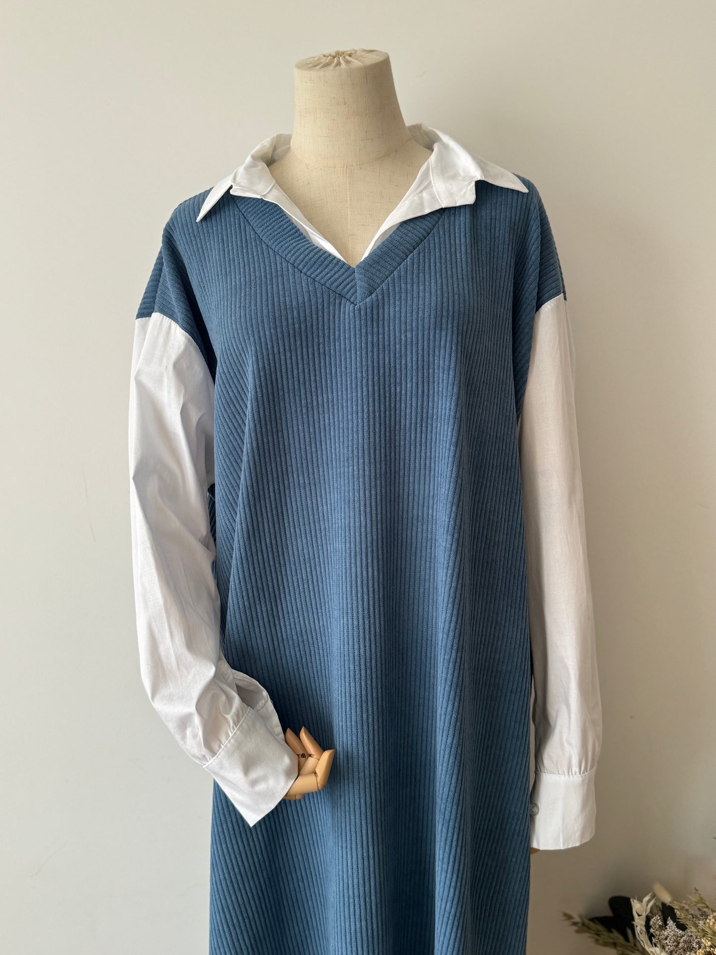 Korean Dress Bleu Jean Small