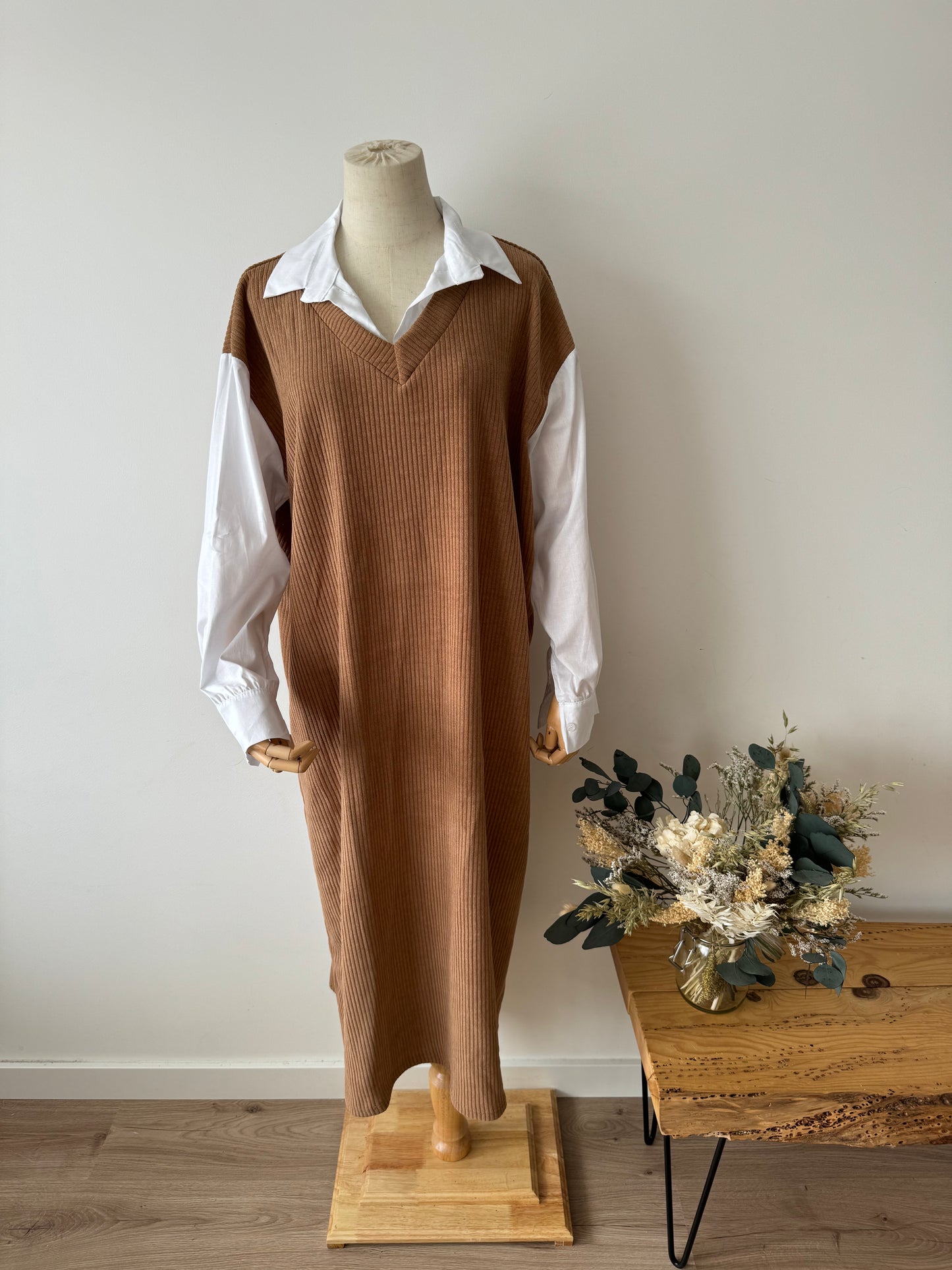 Korean Dress Cappuccino Small