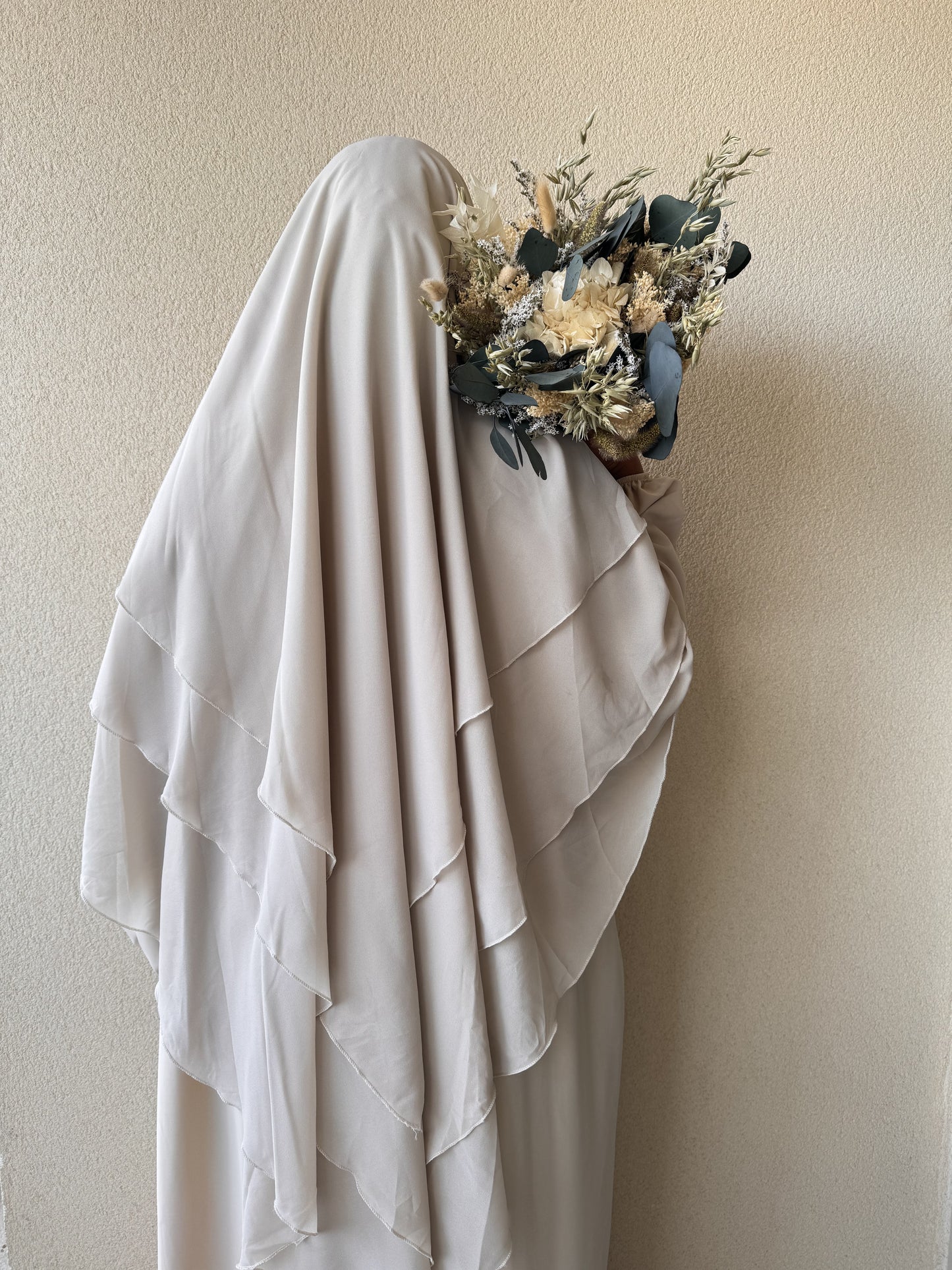 Khimar Beige 3 Voiles